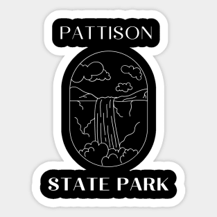 Pattison State Park Waterfall Landscape in the Forest Sticker